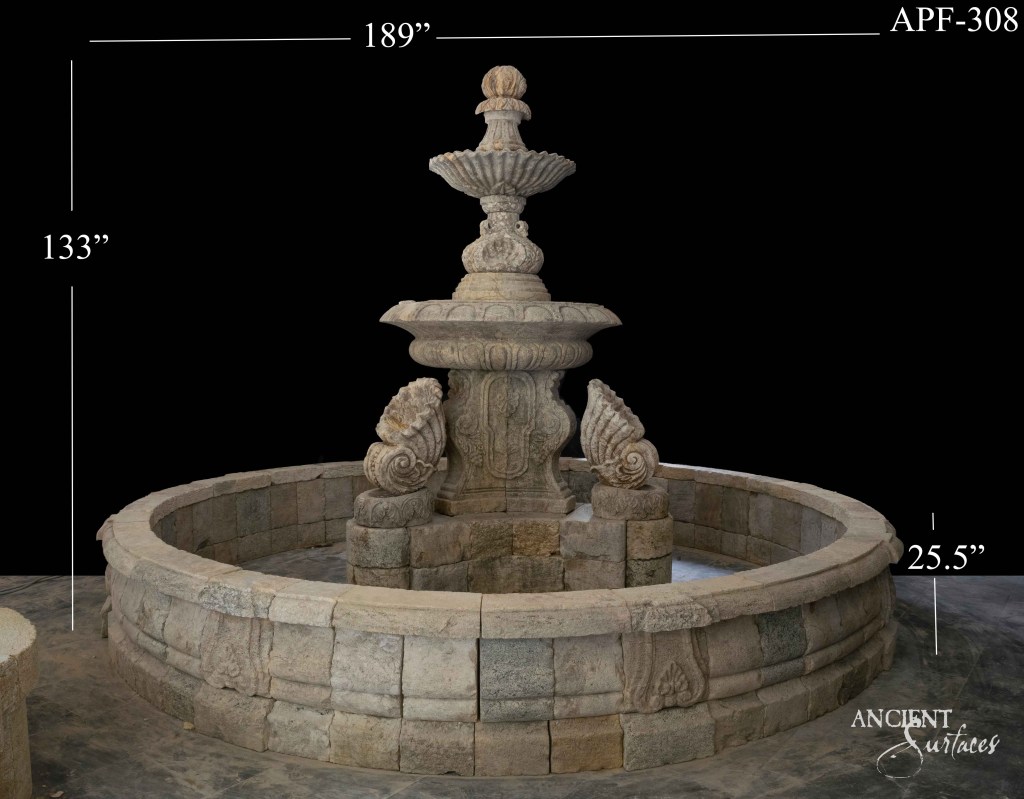 Pool fountains catalogue
Reclaimed limestone pool fountains
Old world pool fountain
Ancient Surfaces
Reclaimed ancient limestone
Luxury outdoor design
Personal oasis creation
Water feature elegance
Timeless limestone fountains
Serene pool environments
Custom pool fountains
Architectural beauty in water
Modern and baroque fountains
Durable outdoor decor
Tranquil water sounds
Nature-inspired design
Bespoke fountain designs
Poolside gathering centerpiece
Artistry in outdoor spaces
Water and stone symphony
Elegant outdoor celebrations
Transformative pool accents