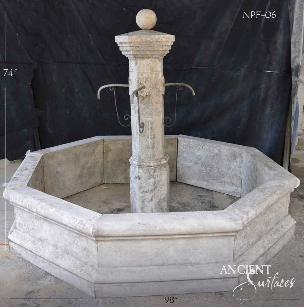 Reclaimed Limestone Fountains
Ancient Surfaces Fountains
Antique Stone Water Features
Historic Limestone Garden Fountains
European Limestone Courtyard Fountains
Classic Octagonal Limestone Fountains
Hand-Carved Limestone Water Features
Weathered Limestone Patio Fountains
Timeless Limestone Estate Fountains
Rustic Limestone Outdoor Fountains
Old-World Limestone Fountain Designs
Luxury Limestone Water Features
Mediterranean Limestone Garden Fountains
Authentic Limestone Fountain Sculptures