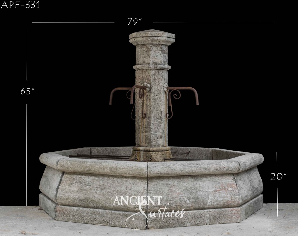 reclaimed limestone pool fountain
Ancient Surfaces fountain
antique limestone water feature
historic garden fountain
Mediterranean limestone basin
stone fountain centerpiece
sculpted limestone fountain
temple bowl stone fountain
architectural stone water feature
classic limestone garden feature
patinated limestone fountain
carved limestone outdoor fountain
octagonal reclaimed stone basin
lion head limestone fountain
reclaimed ancient limestone