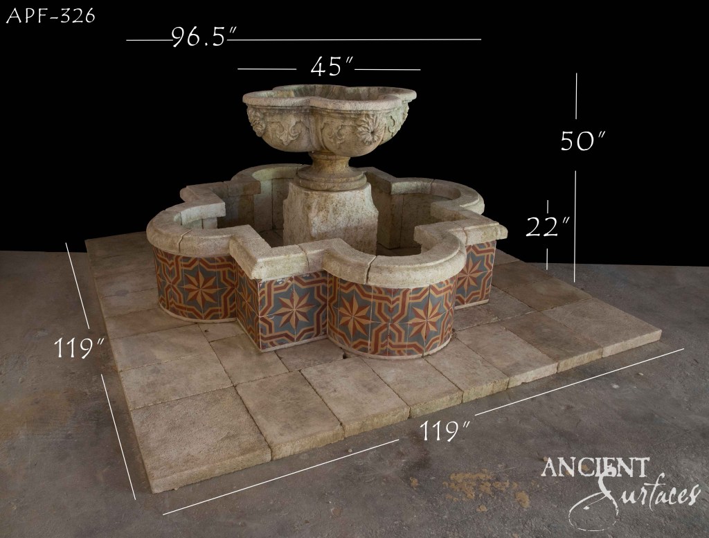 reclaimed limestone pool fountain
antique stone water feature
Ancient Surfaces fountain
limestone garden fountain
historic stone courtyard fountain
carved limestone basin
patinated limestone pool fountain
Mediterranean style stone fountain
architectural stone water feature
old-world limestone fountains
antique fountain
stone column fountain
reclaimed ancient limestone
timeless poolside water features
outdoor limestone fountain centerpiece